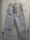 VANS WOMEN'S RANGE ELASTIC BLUE CHECKERBOARD DRAWSTRING PANTS   SIZE SMALL   NEW