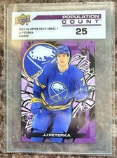2025-26 Upper Deck Series 1 Population Count 25 Clear Cut JJ Peterka #PC-25 Utah
