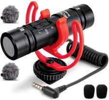 DoubleMic V2 Two-Sided Shotgun Mic for Camera Vlogging - Dual Capsule Externa...