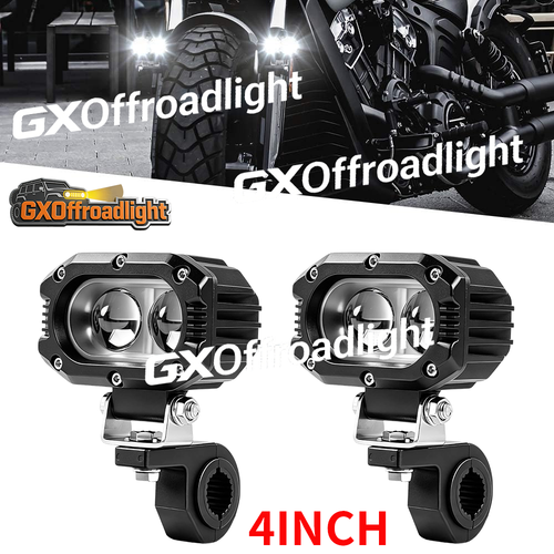 2x 4 INCH White Driving Fog Spot Lights LED Headlight Motorcycle ...