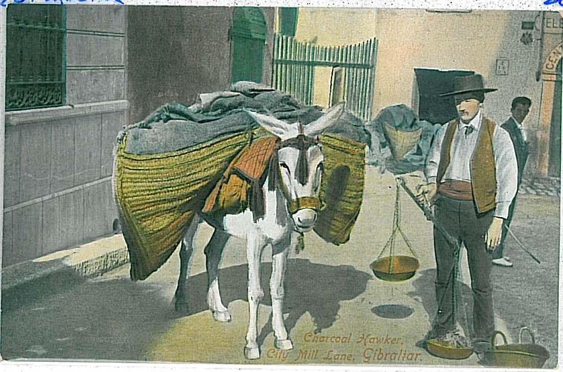 25411- Cartolina CARTOLINA D'EPOCA - GIBILTERRA: ETNICA - CHARCHOAL HAWKER