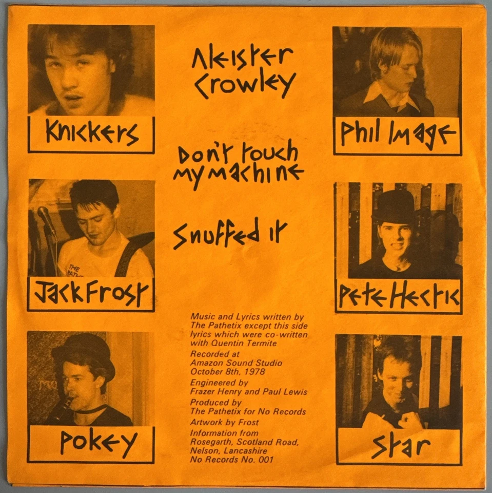 THE PATHETIX ALEISTER CROWLEY VINYL 7” EP + INSERT UK 1978 PUNK Foto 2 de 4
