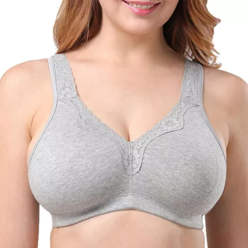 PLUS SIZE 36-54 AA-G Women Bra Lace Large Bosom Lingerie Wireless Brassiere Bras - Picture 13 of 47