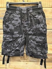 Southpole Boy's 100 Cotton Cargo Shorts Black Camo 3367 F0 A776T