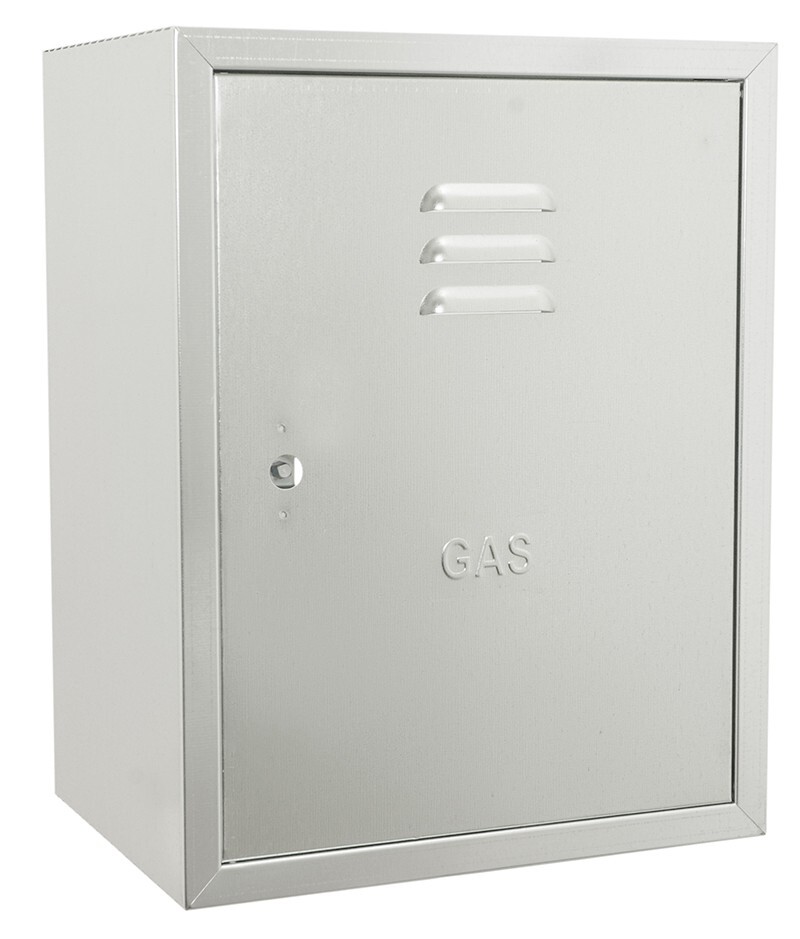 Cassetta per Contatore Gas in Lamiera Zincata Antitaglio con Chiave cm 34x25x45h