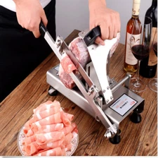 Fast Manual Control Meat Slicer SUS304 stainless steel  Frozen Meat Slicer rortd