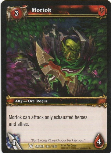 WOW World Of Warcraft CCG Drums Of War 2008 Individual Trading Cards - Picture 99 of 141