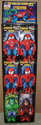 RARE BALZAC Marvel SPIDERMAN HULK DAREDEVIL  BLOW UP 18 FIGURE STORE DISPLAY NEW