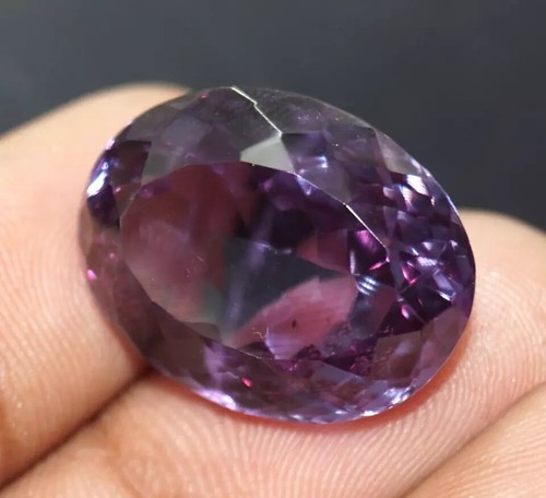 Certified Natural Color Changing Alexandrite 37.89 Ct Loose Gemstone 21x16 mm - Picture 5 of 8