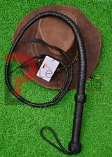 Genuine CowHide Dragon Tail  Bullwhip 4 Feet Long Handmade 12 Plaits Bull Whips