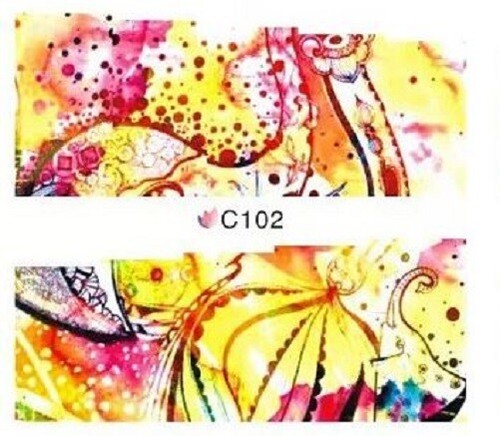 25 sets Nail art water transfer decal sticker wrap C series Rainbow C14 - Picture 4 of 12