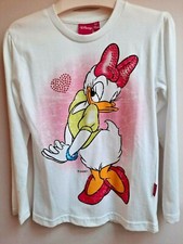 DISNEY-PAPERINA DAISY T-SHIRT BAMBINA MANICA LUNGA TG.5ANNI(110CM)100% COTONE