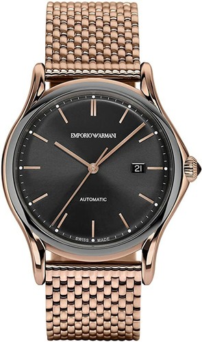 NEU Emporio Armani Schweizer Automatik Roségold Edelstahl Uhr ARS3024 $1145 - Bild 1 von 6