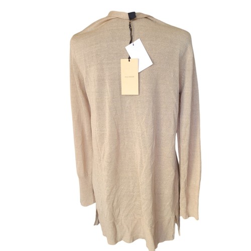 Halogen Open Front Shimmer Cardigan Oxford Tan Linen Blend Women’s Size XS NEW - Picture 4 of 5