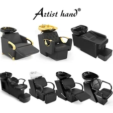 Artist Hand Barber Backwash Unit Shampoo Bowls Sink Station Salon Spa Beauty