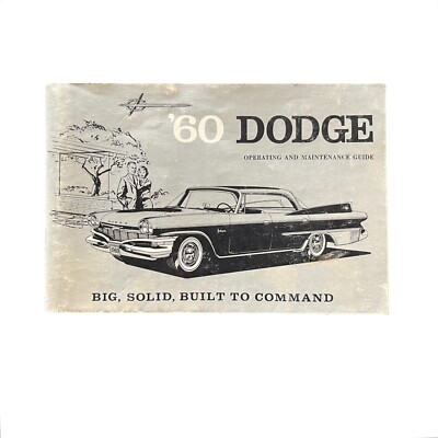 1960 Dodge Operating and Maintenance Guide