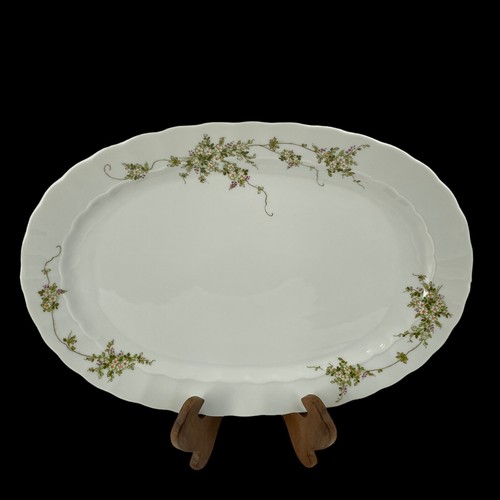 "Plato para servir ovalado vintage Eschenbach Bavaria China 13"" borde de vieira #21041" - Imagen 2 de 7