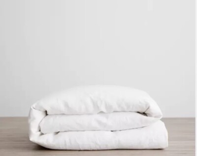 West Elm Duvet Cover White Cotton King Size 108