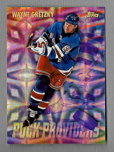WAYNE GRETZKY 1998 TOPPS SEASON'S BEST PUCK PROVIDERS FOIL INSERT CARD #SB20 HOF