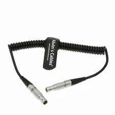 5 Pin Male Coiled Twist Timecode Cable for Sound Devices ZAXCOM DENECKE XL-LL