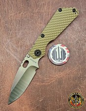 Strider Knives - SnG DGG - OD Green G10 - Stonewash Ti Handle - MagnaCut