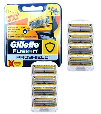 8 hojas de afeitar Gillette Fusion ProShield sin embalaje exterior / 2x 4