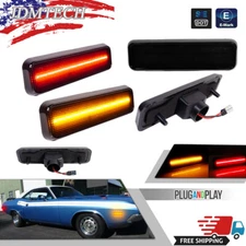 4PCS Front & Rear Side Marker Lights Set For Dodge Charger & Plymouth #: 3587436