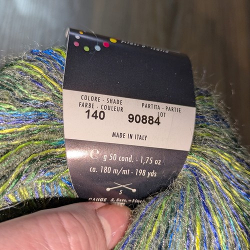 Ritratto Yarn Collezione S Charles Green Blue 140 Mohair 2 Balls 1.75oz 198yds - Picture 4 of 5