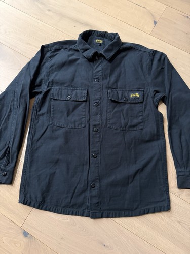 Camisa Stan Ray Adulto Mediana Negra CPO Mezcla de Lana Sobrecamisa Abotonada Ropa de Trabajo - Imagen 4 de 9