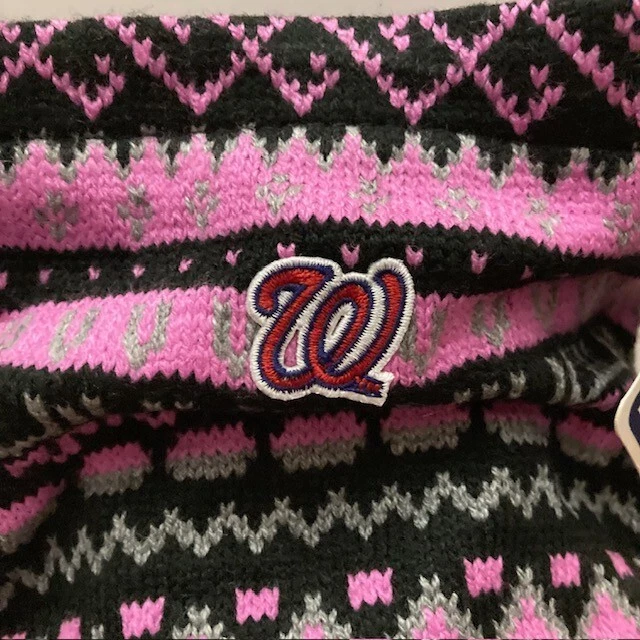 WASHINGTON NATIONALS Negro/Rosa FBF MLB Botas de Invierno Zapatos (Mujer Talla 5/6) Foto 2 de 4