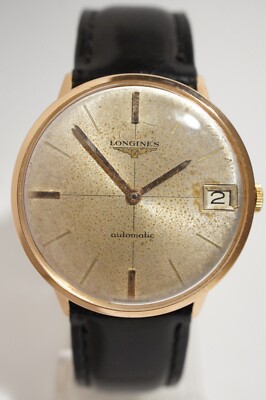 LONGINES AUS MASSIVEM 18K GOLD, AUTOMATIK, DATUM, Kaliber 353, 1966