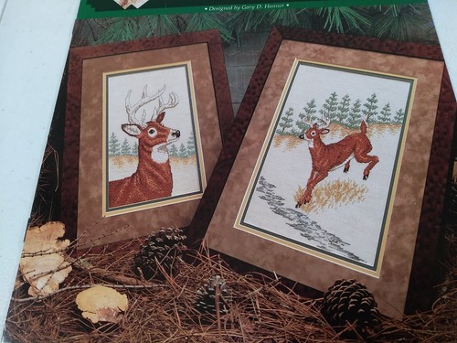 Great Big Graphs Whitetailed Deer Fall Season Counted Cross Stitch Pattern Craft - Picture 2 of 6