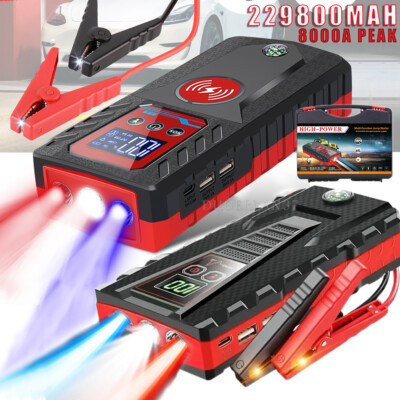 8000A Peak Car Jump Starter Booster Jumper Portable Power Bank Battery Charger
