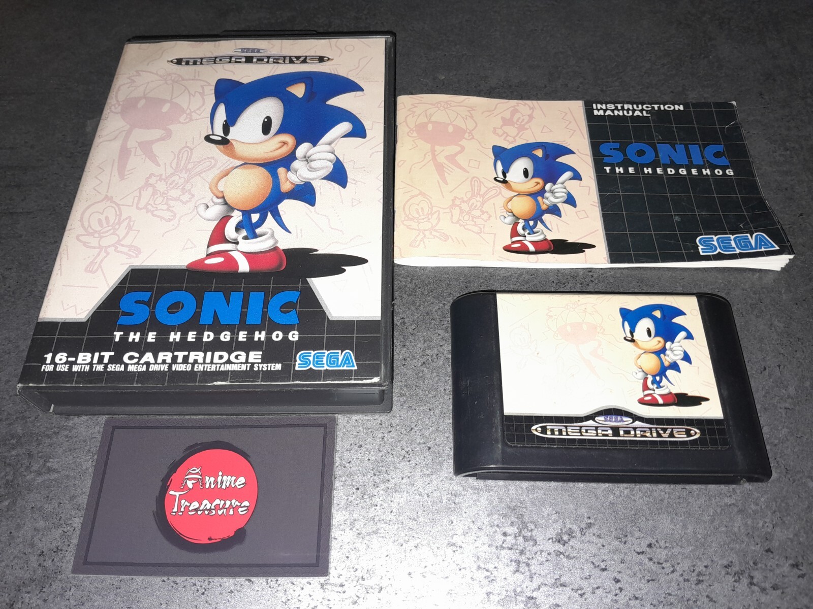 Jeu SEGA MEGADRIVE : SONIC 1 the hedgehog COMPLET PAL EUR