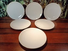 HEINRICH Germany - ANMUT Weiß / Goldrand - 6 edle Speiseteller Ø 25cm