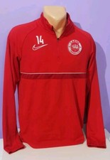 Larne FC player issue training top 1/4 zip red Nike small Northern Ireland 