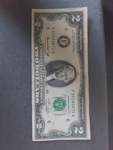 1976 $2 FRN "ROLLER OFFSET" 505808 Sequence
