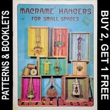 Vtg Craft Course Pub H-228 Macrame Hangers for Small Spaces 13 projects ©1975