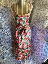 Alice + Olivia High Tea Floral Cowl Neck Midi Dress Sz 6 AUTHENTIC NWT