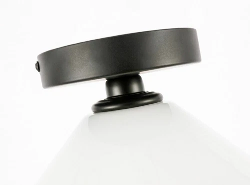 Flush Mount Frosted Glass Black Kitchen Bathroom Hallway Ceiling Light Fixture - Picture 10 of 10