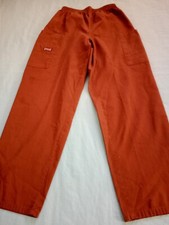 Cherokee Workwear Scrub Pants Uniform Elastic Medical Brown Cargo Pocket Size XS