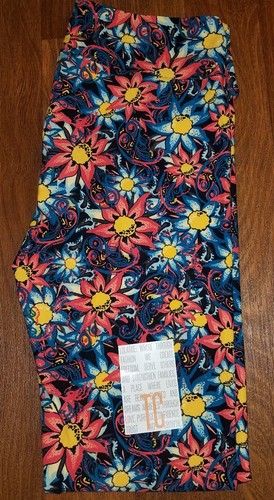 NWT LULAROE CLASSIC TEE XL, NWT TC NEW SUNFLOWER BLUE PEACH ORANGE *UNICORN* - Picture 5 of 7