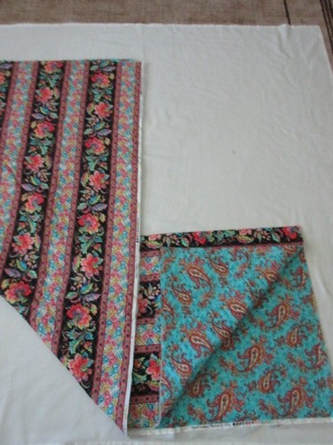 Striped, Floral & Paisley Quilted Fabric by Fabric Traditions, 42" W by 72 L EX