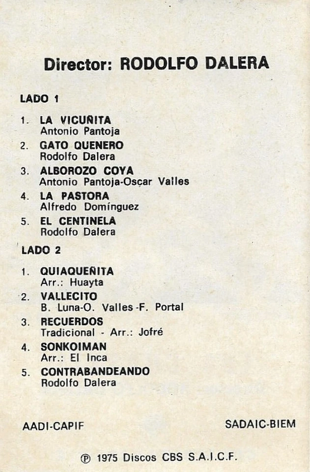 Los Chaskis Los Chaskis CASSETTE ALBUM World  Andean Music - Image 3 of 4