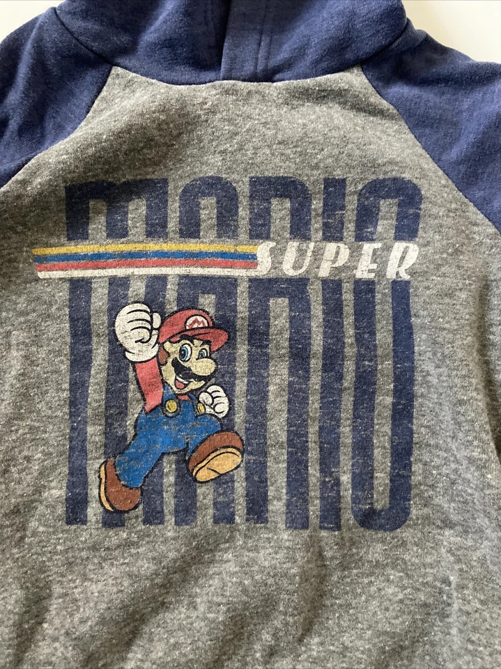 Sonoma Boys Super Mario Blue Yellow Hoodie Size 5*** - Image 2 of 4