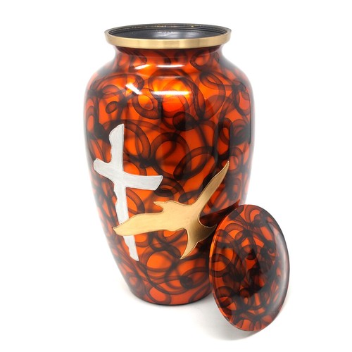 Beautiful Large Flying Golden Bird Brass Cremation Urn for Human Ashes - Picture 3 of 5