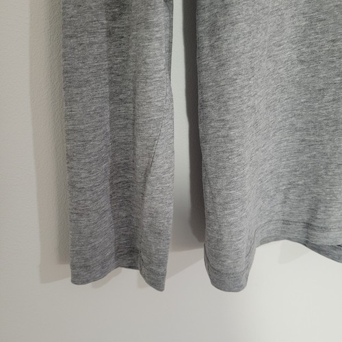 Camiseta Para Hombres AVENUE Topl Gris Pequeña Mangas Largas Cómoda Algodón Viscosa Informal - Imagen 3 de 7