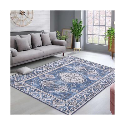 WESTLOOM 8x10 Area Rug Vintage Medallion Rug Indoor Floor Traditional Distres...