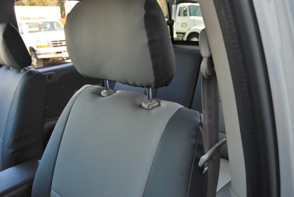 para TOYOTA TACOMA 2000-2004 S. CUERO AJUSTE PERSONALIZADO 2 FUNDAS ASIENTO DELANTERO 13 COLORES Foto 2 de 4