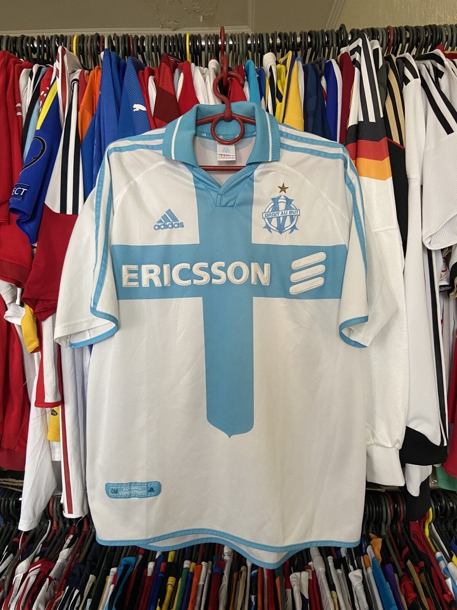 OLYMPIQUE MARSEILLE 2000 2001 HOME SHIRT JERSEY ADIDAS